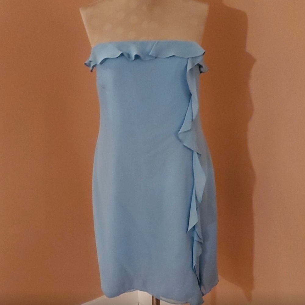 Lauren by Ralph Lauren strapless silk dress